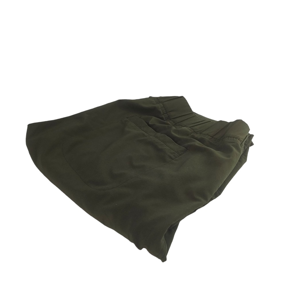 Athleta Jogger Pants Women 2‎ Olive Green Tapered Ruched Zipper Pockets RN 54023